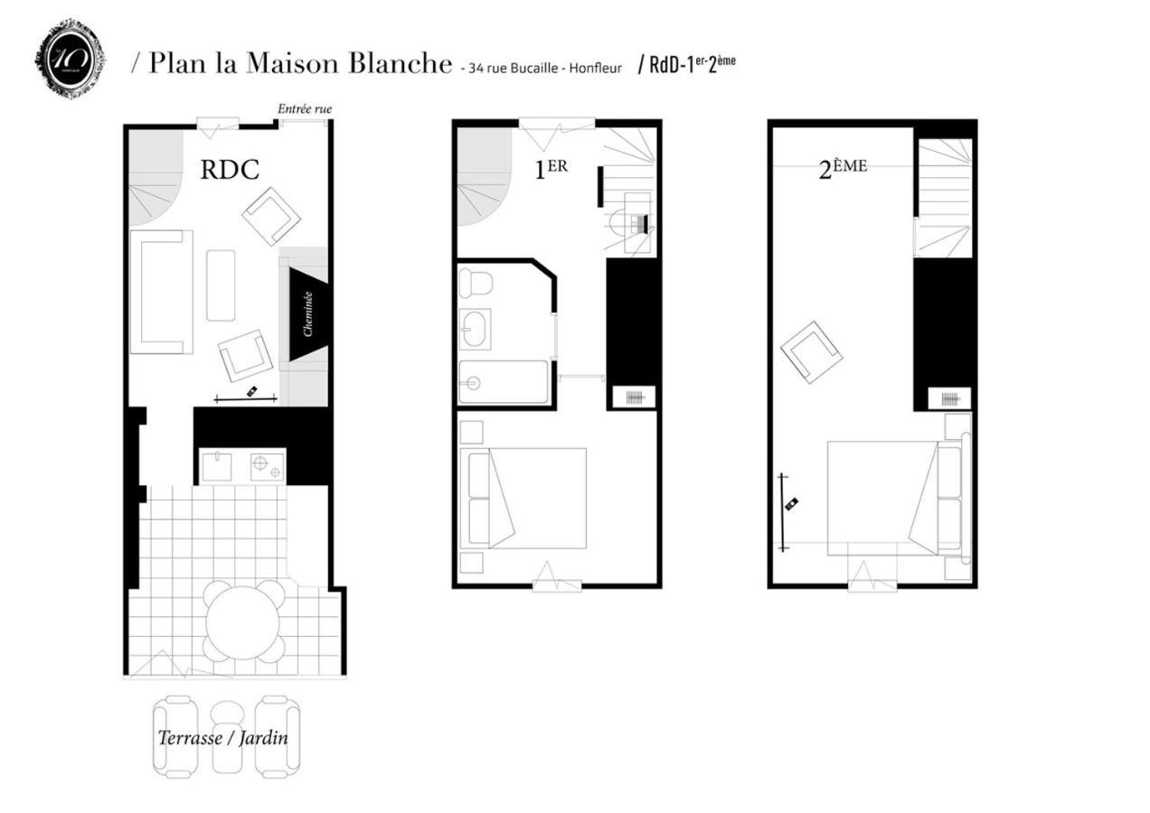 La Maison Blanche Du 10Honfleur Dış mekan fotoğraf